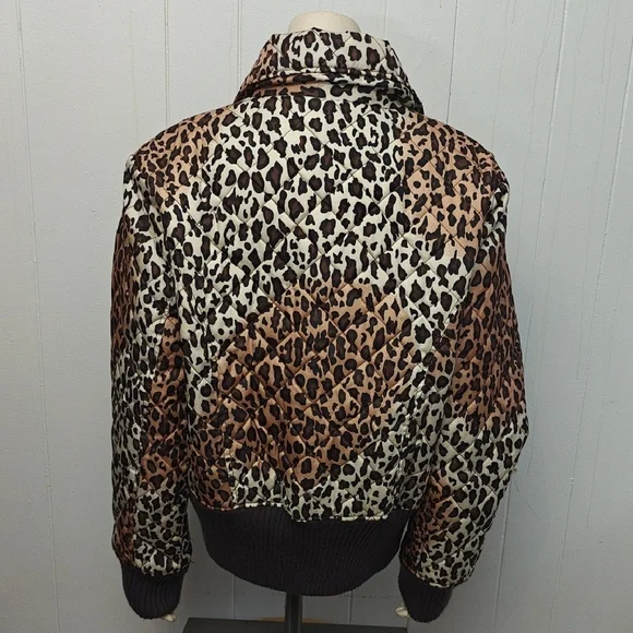 Ashley By 26 International Leopard Print Bomber Jacket - Picture 3 of 4